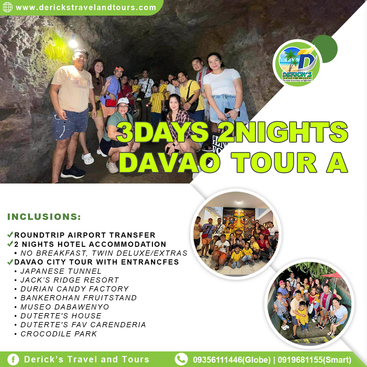 3 Days 2 Nights Davao Tour A Dericks Travel And Tours